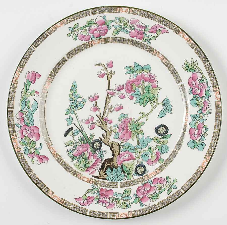 Indian Tree (Green Trim) Luncheon Plate by John Maddock & Sons-1
