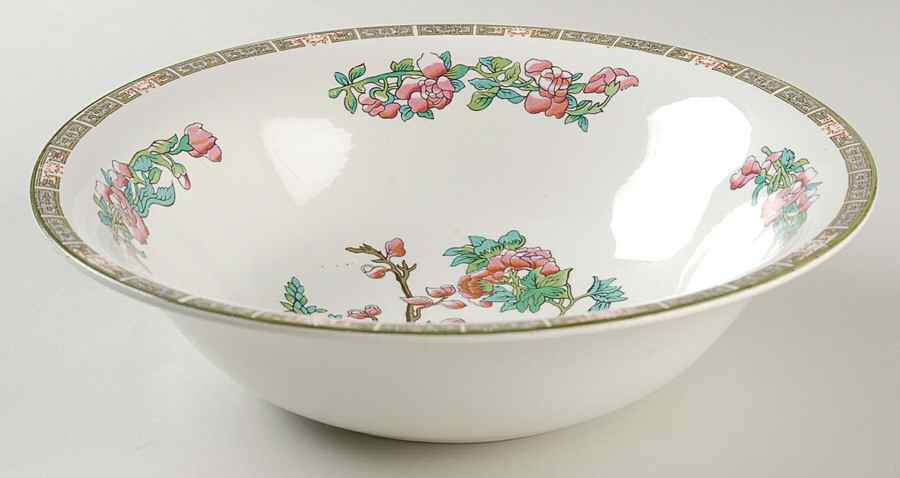 Indian Tree (Green Trim) 9" Round Vegetable Bowl by John Maddock & Sons-1