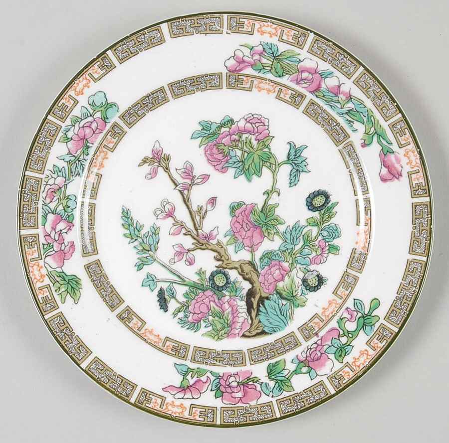 Indian Tree (Green Trim) Bread & Butter Plate by John Maddock & Sons-1