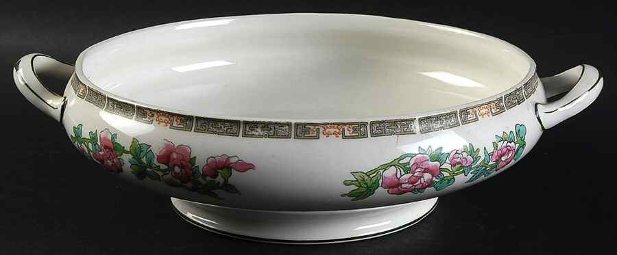 Indian Tree (Green Trim) Round Vegetable No Lid by John Maddock & Sons-1