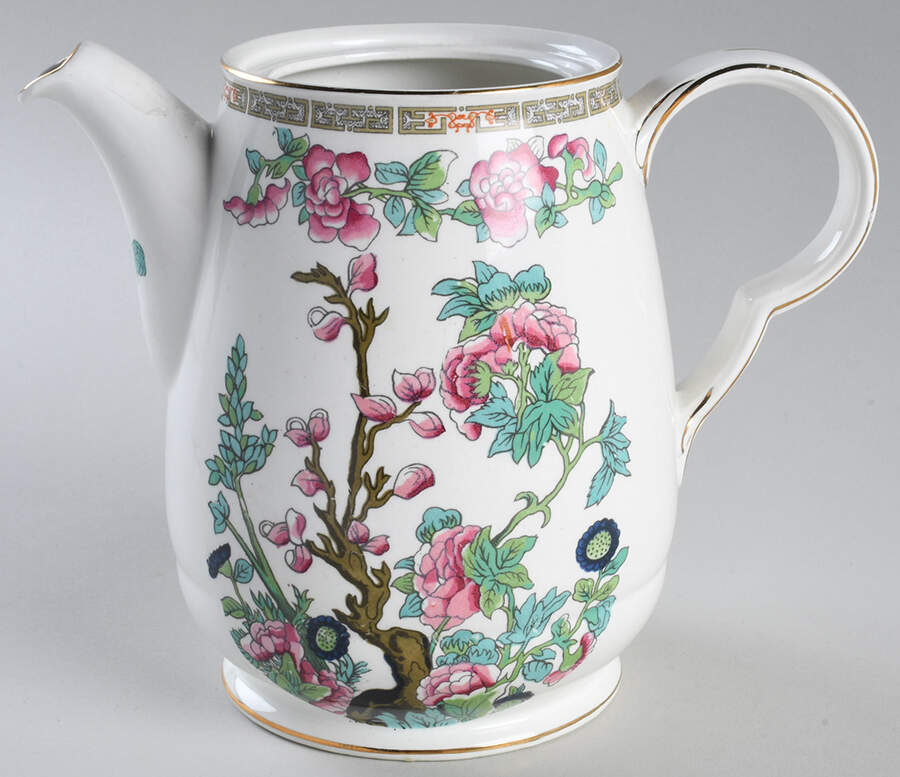 Indian Tree (Smooth, Gold Trim) Coffee Pot No Lid by John Maddock & Sons-1