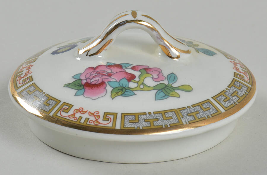 Indian Tree (Smooth, Gold Trim) Lid for Sugar Bowl by John Maddock & Sons-1