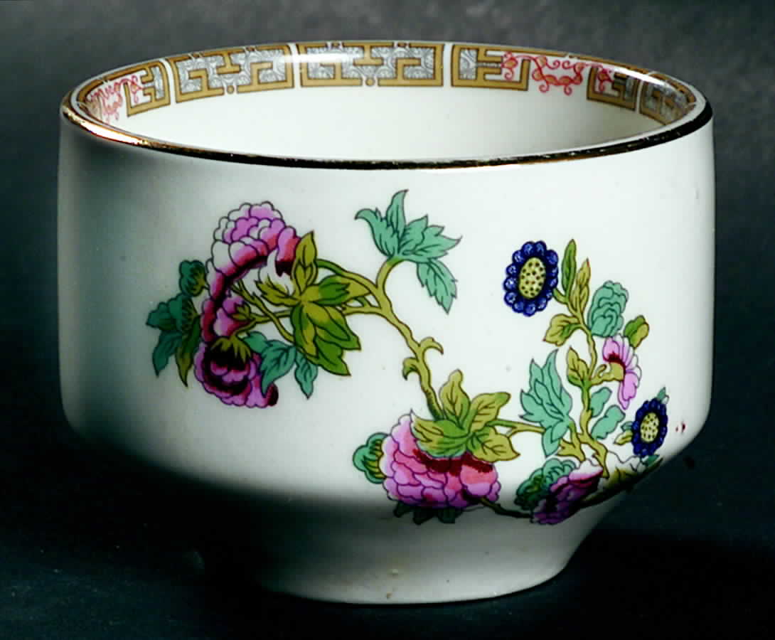 Indian Tree (Smooth, Gold Trim) Open Sugar Bowl by John Maddock & Sons-1