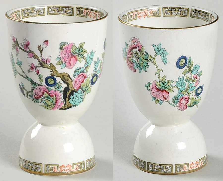Indian Tree (Smooth, Gold Trim) Double Egg Cup by John Maddock & Sons-1
