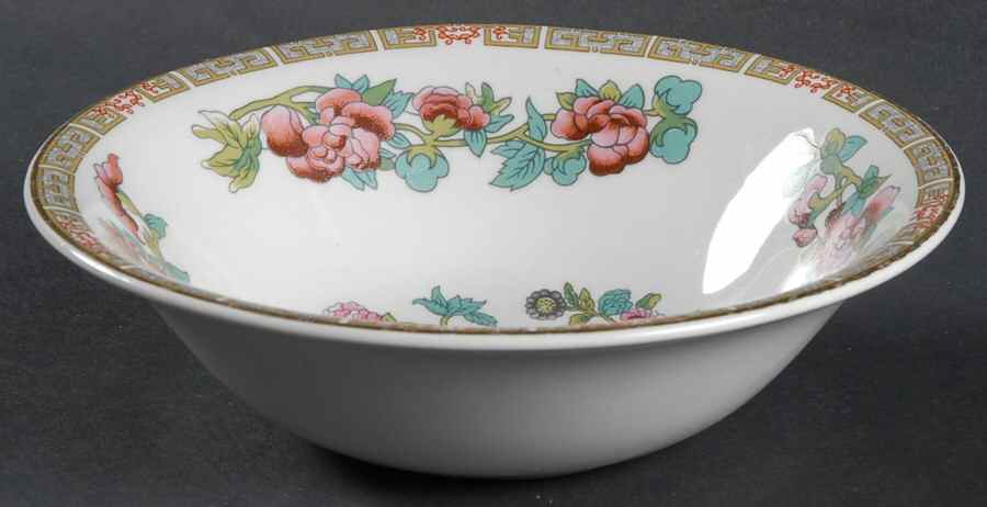 Indian Tree (Smooth, Gold Trim) Coupe Cereal Bowl by John Maddock & Sons-1