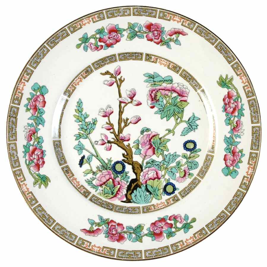 Indian Tree (Smooth, Gold Trim) Salad Plate by John Maddock & Sons-1
