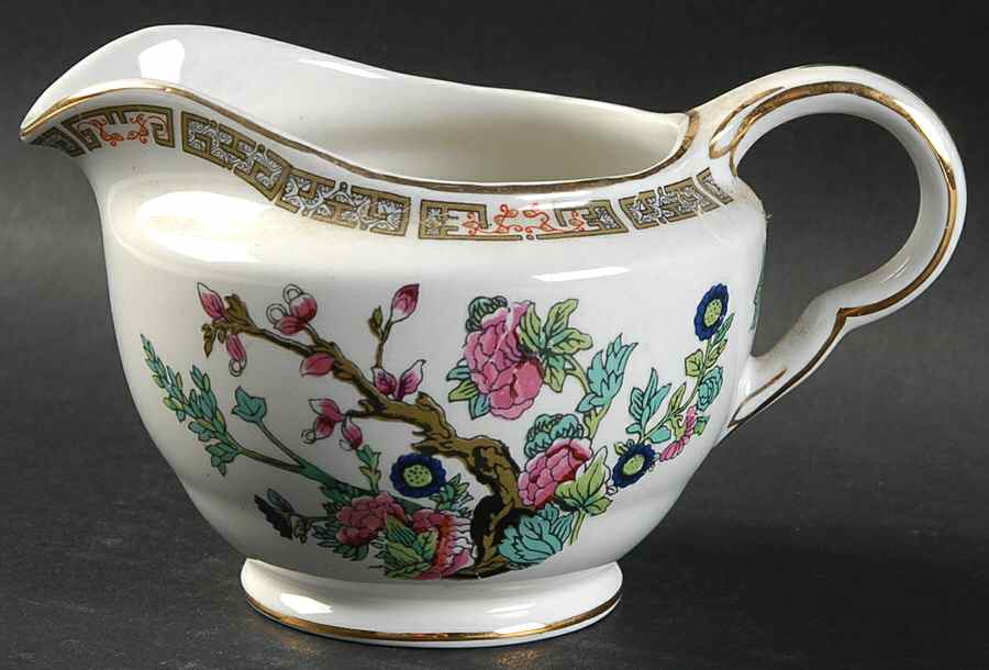 Indian Tree (Smooth, Gold Trim) Creamer by John Maddock & Sons-1