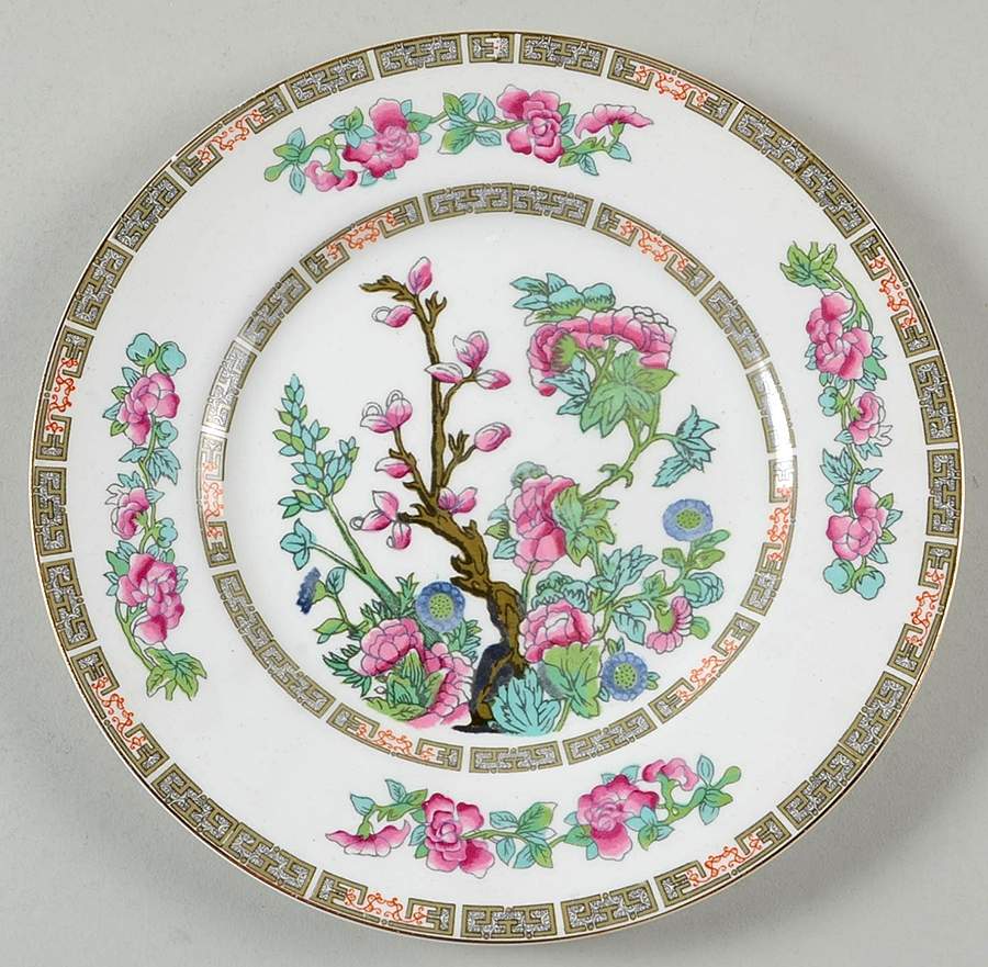 Indian Tree (Smooth, Gold Trim) Salad Plate by John Maddock & Sons-1