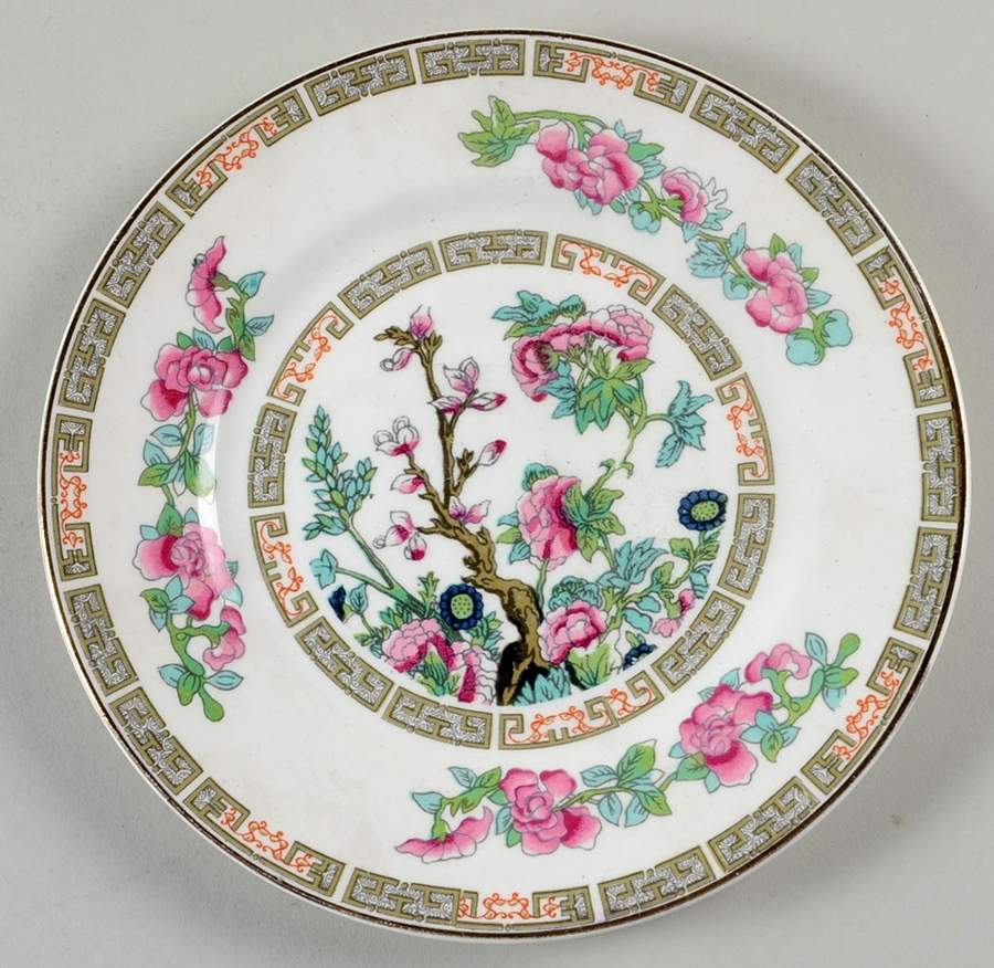 Indian Tree (Smooth, Gold Trim) Bread & Butter Plate by John Maddock & Sons-1