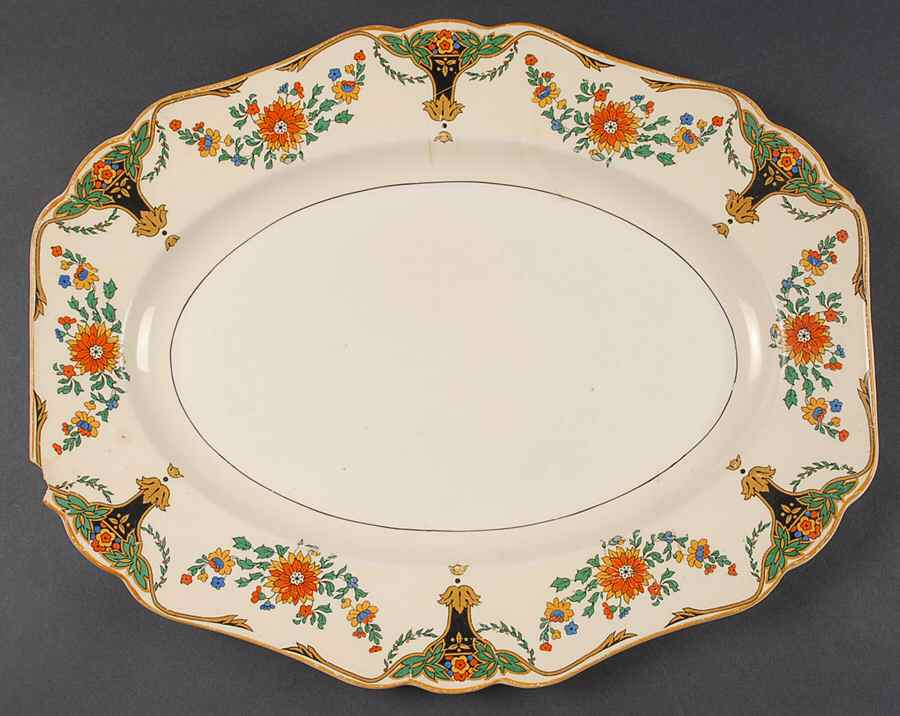 Kenilworth 16" Oval Serving Platter by John Maddock & Sons-1
