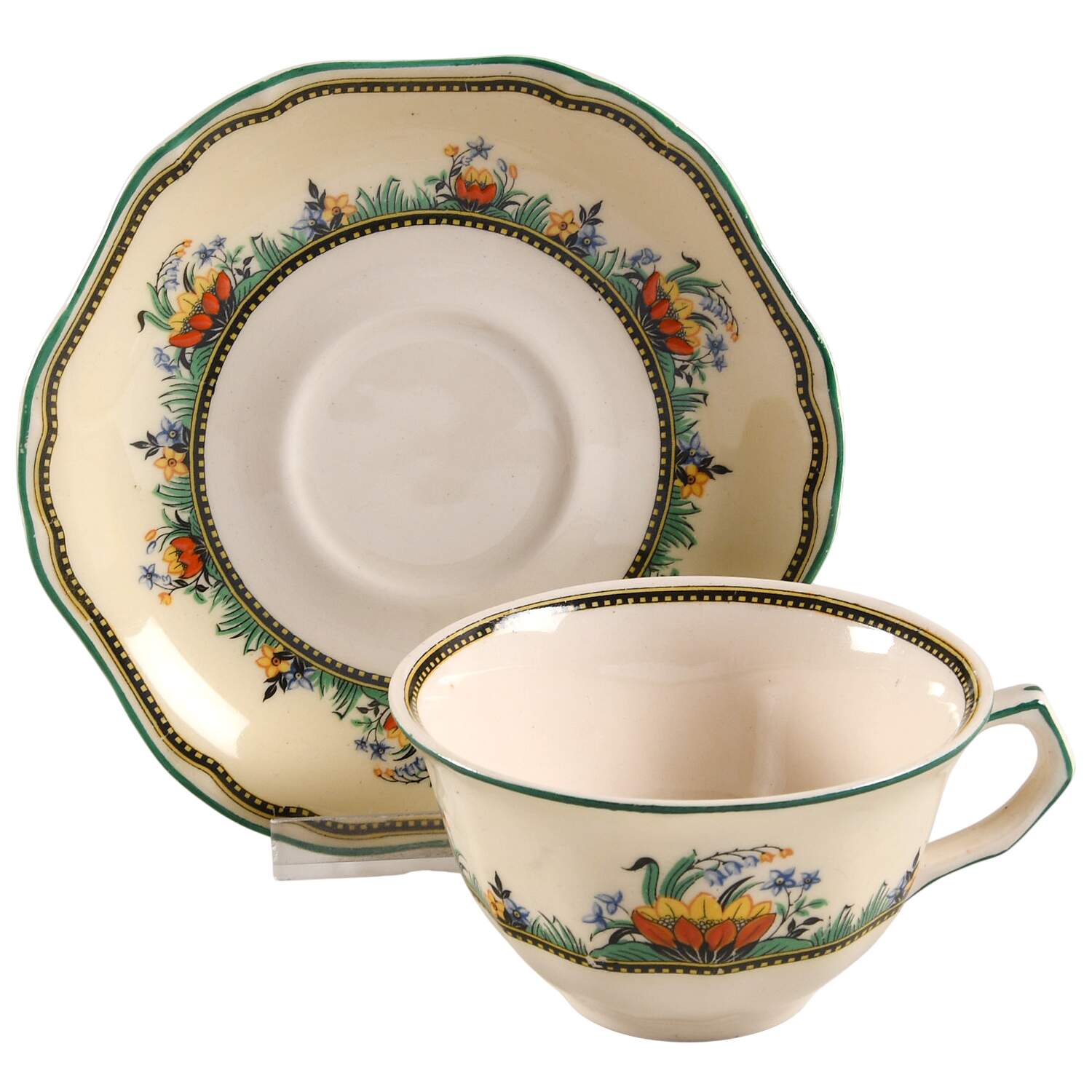 Lily Flat Cup & Saucer Set by John Maddock & Sons-1