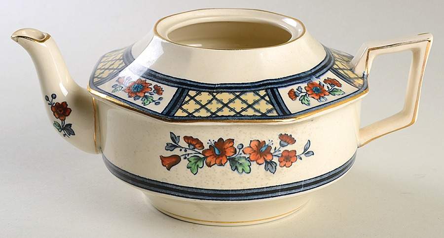 Lowestoft Teapot No Lid by John Maddock & Sons-1