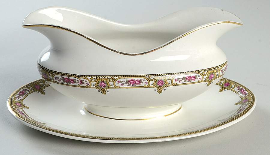 MAD18 Gravy Boat with Attached Underplate by John Maddock & Sons-1