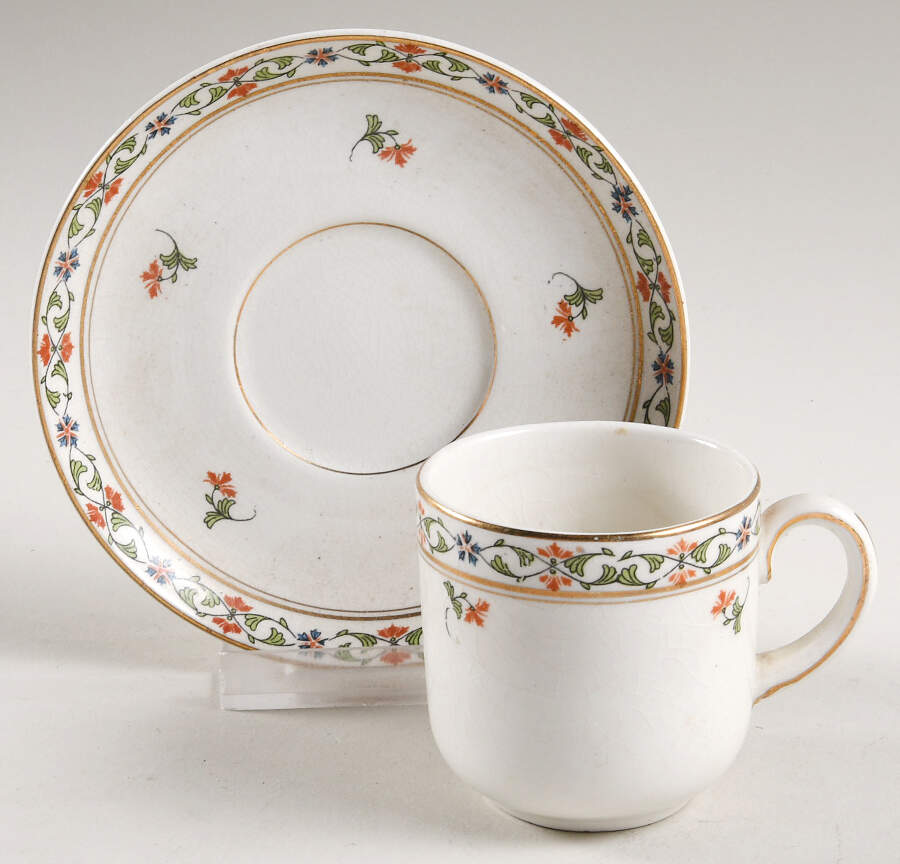MAD6 Flat Demitasse Cup & Saucer Set by John Maddock & Sons-1