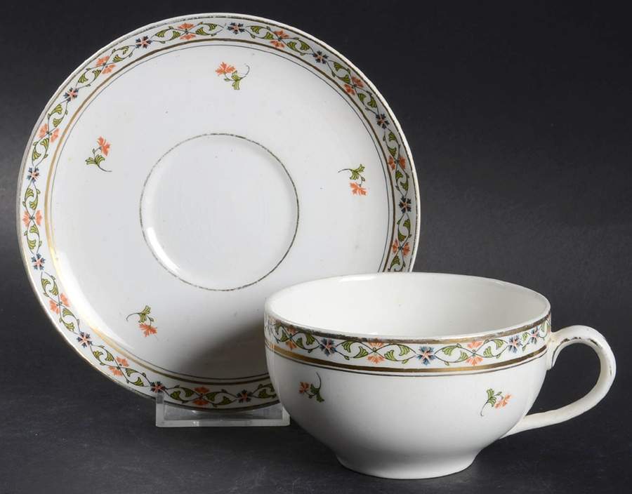 MAD6 Footed Cup & Saucer Set by John Maddock & Sons-1