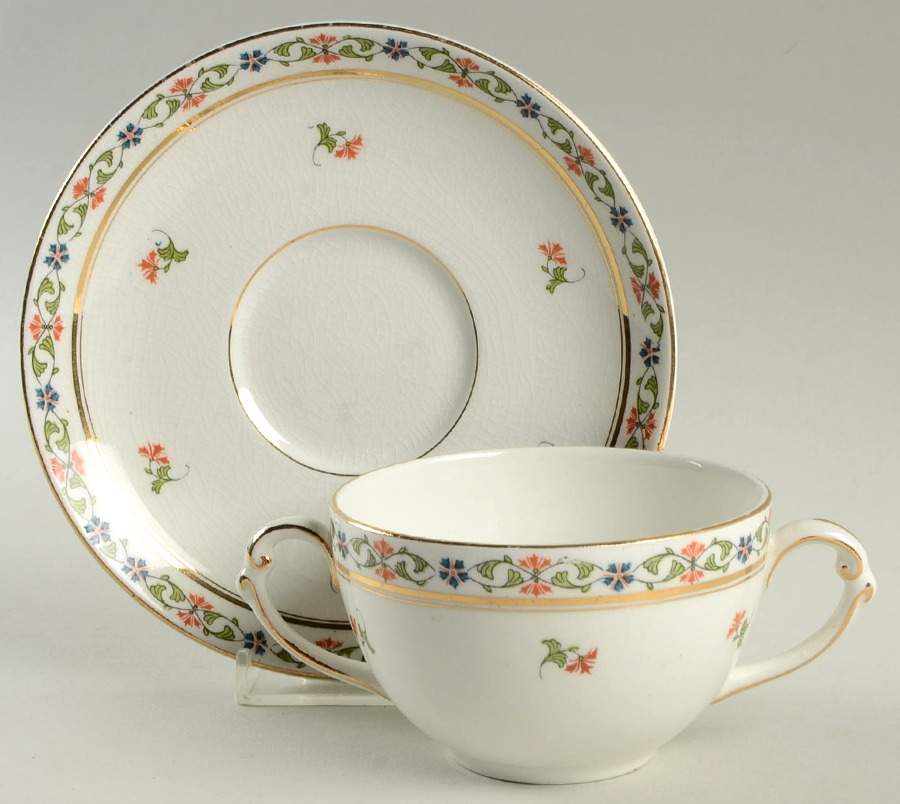 MAD6 Flat Bouillon Cup & Saucer by John Maddock & Sons-1