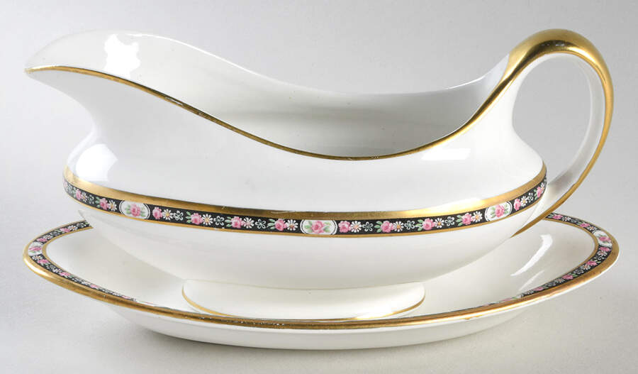 MAD7 Gravy Boat & Underplate/Relish by John Maddock & Sons-1