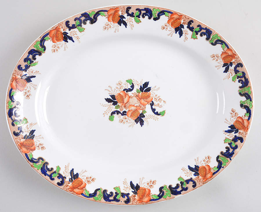 Majestic (Smooth Edge) 12" Oval Serving Platter by John Maddock & Sons-1