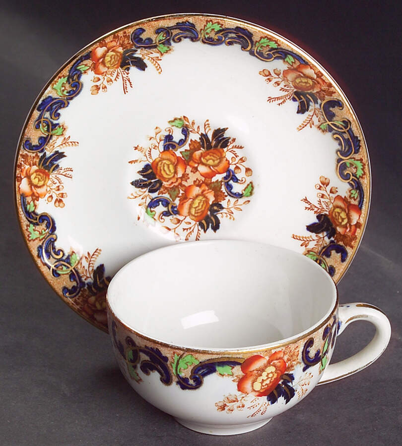 Majestic (Smooth Edge) Flat Cup & Saucer Set by John Maddock & Sons-1