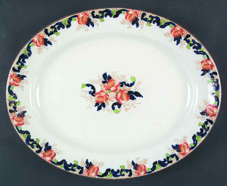 Majestic (Smooth Edge) 14" Oval Serving Platter by John Maddock & Sons-1