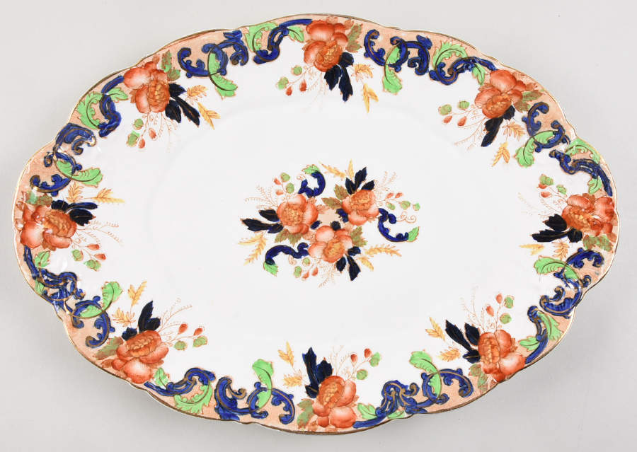 Majestic Multicolored (Scalloped) Underplate for Tureen by John Maddock & Sons-1
