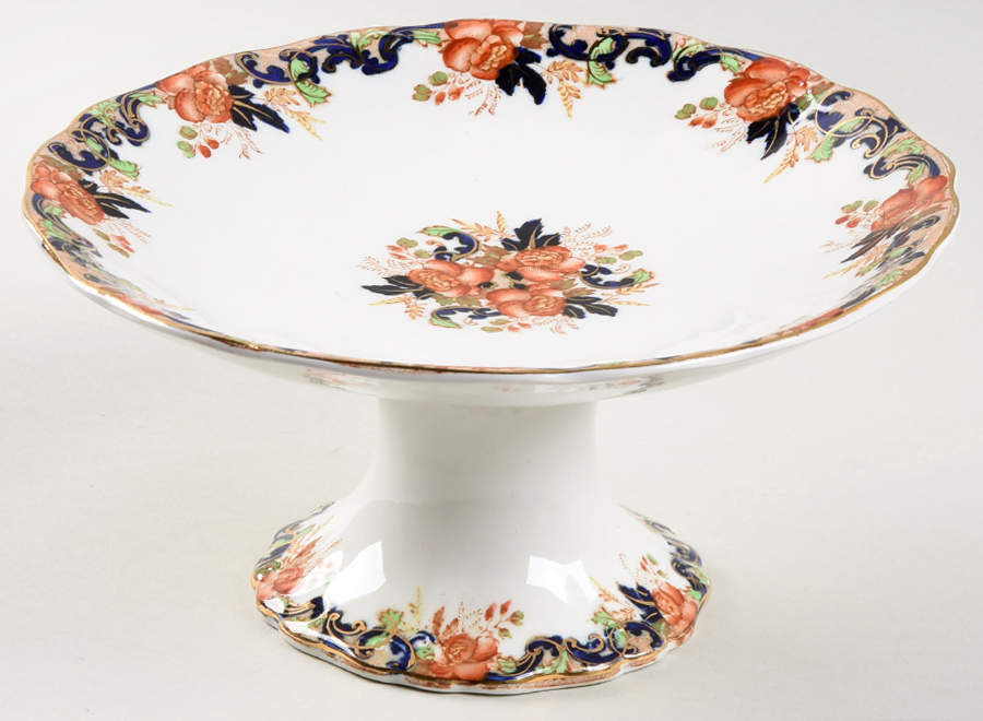Majestic Multicolored (Scalloped) Round Compote (Height X Width) by John Maddock & Sons-1