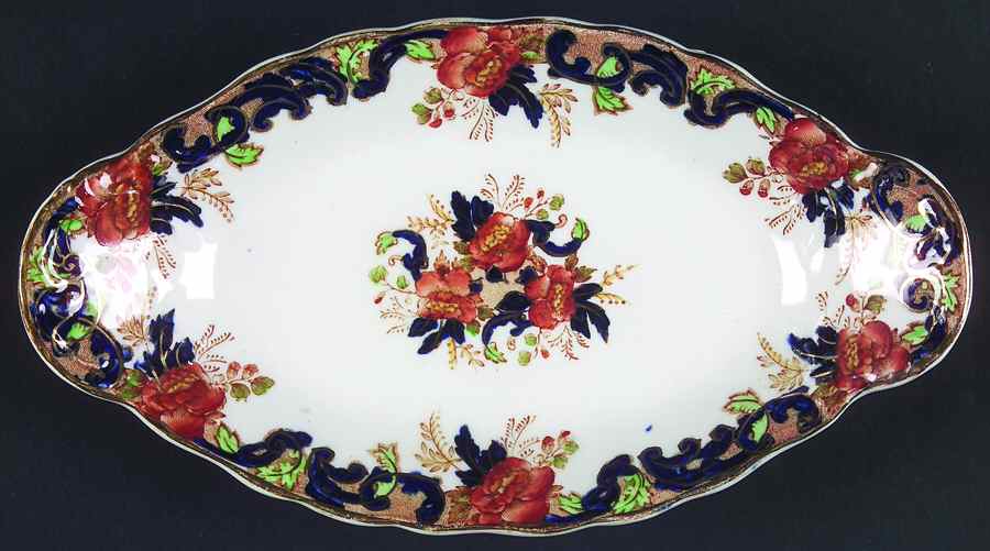 Majestic Multicolored (Scalloped) Relish/Gravy Underplate by John Maddock & Sons-1