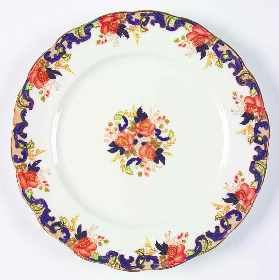 Majestic Multicolored (Scalloped) Salad Plate by John Maddock & Sons-1