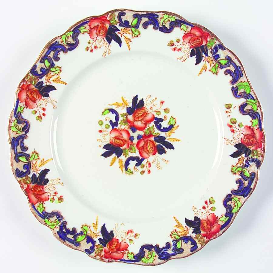 Majestic Multicolored (Scalloped) Bread & Butter Plate by John Maddock & Sons-1