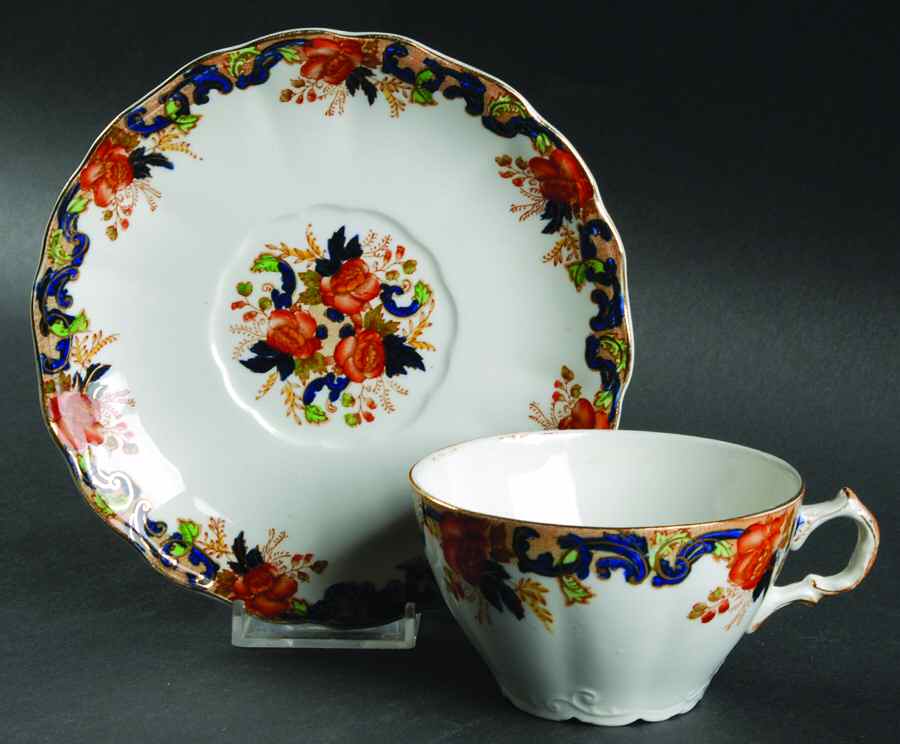 Majestic Multicolored (Scalloped) Oversized Cup & Saucer Set by John Maddock & Sons-1