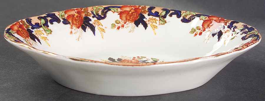 Majestic Multicolored (Scalloped) 8" Oval Vegetable Bowl by John Maddock & Sons-1