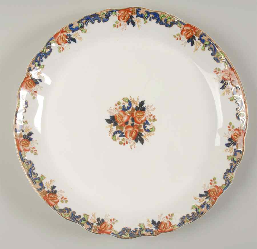Majestic Multicolored (Scalloped) 12" Chop Plate (Round Platter) by John Maddock & Sons-1