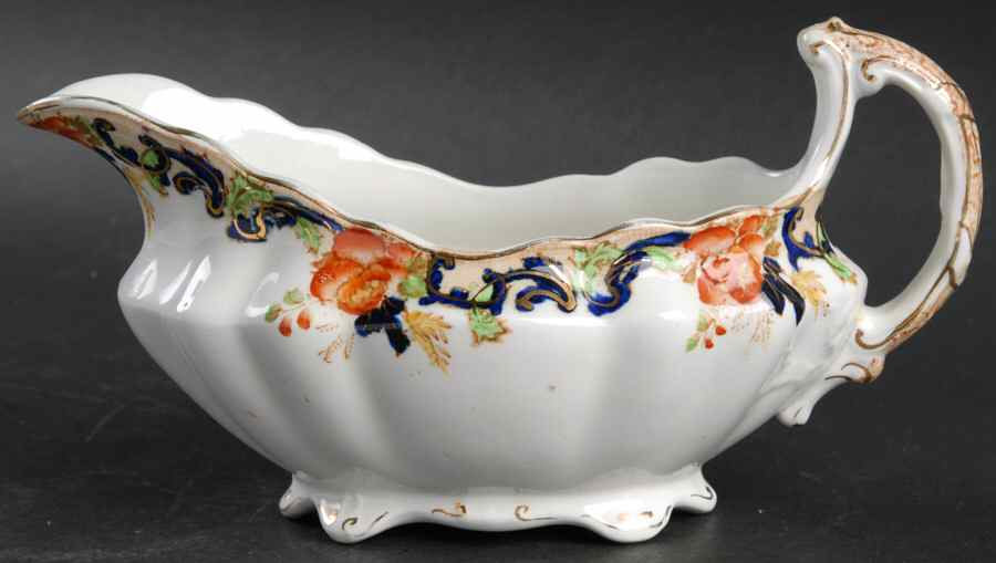 Majestic Multicolored (Scalloped) Gravy Boat by John Maddock & Sons-1