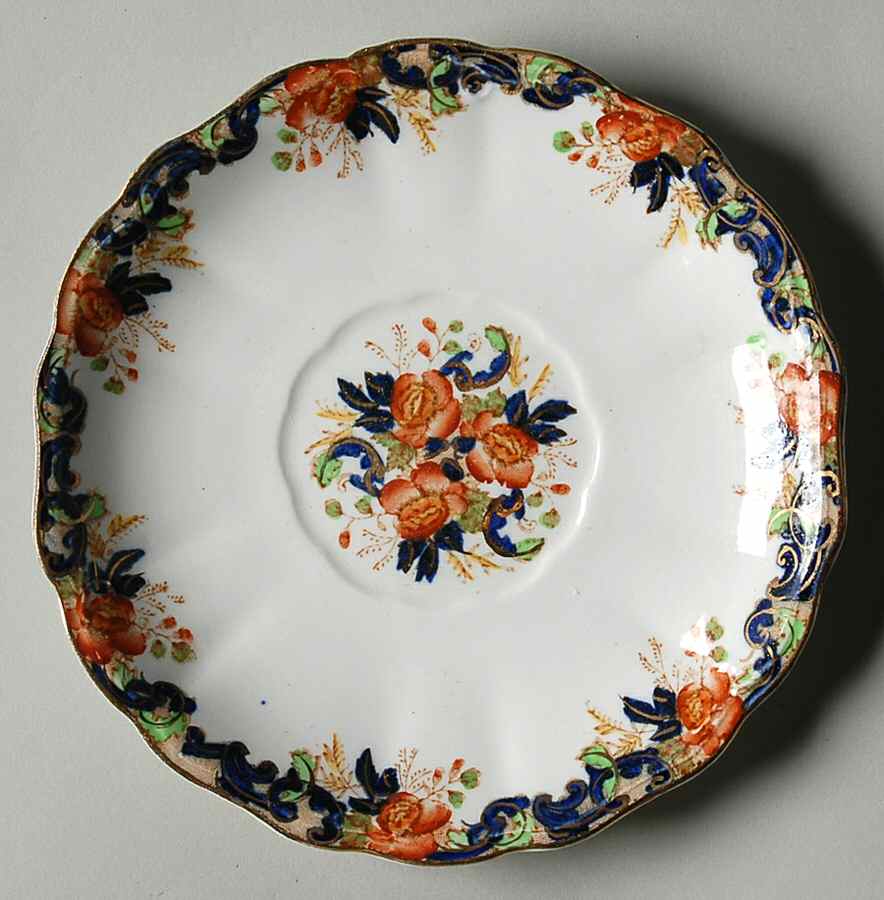 Majestic Multicolored (Scalloped) Saucer by John Maddock & Sons-1