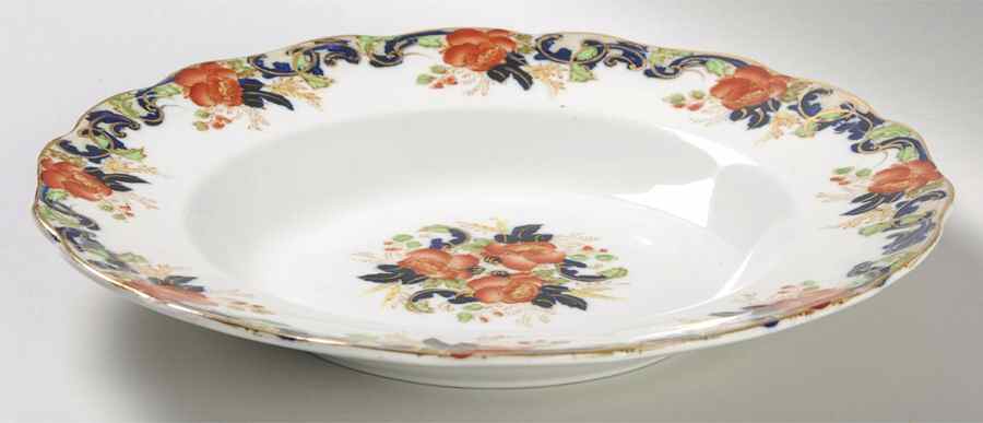 Majestic Multicolored (Scalloped) Large Rim Soup Bowl by John Maddock & Sons-1