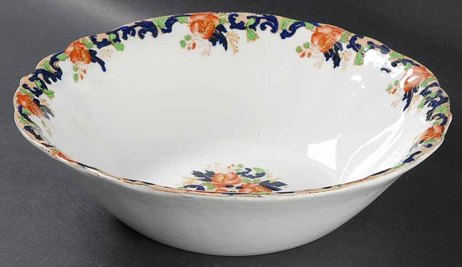 Majestic Multicolored (Scalloped) 10" Round Vegetable Bowl by John Maddock & Sons-1
