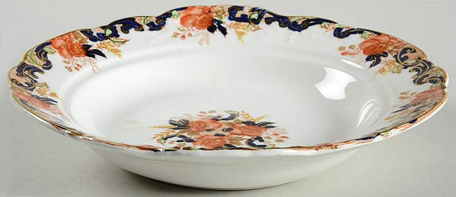 Majestic Multicolored (Scalloped) Round Butter No Lid by John Maddock & Sons-1