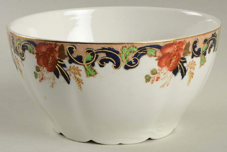 Majestic Multicolored (Scalloped) Cranberry Bowl by John Maddock & Sons-1