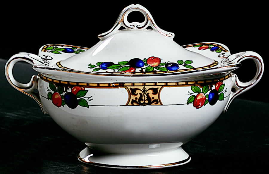 Manchester Sugar Bowl & Lid by John Maddock & Sons-1