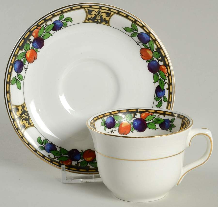 Manchester Flat Demitasse Cup & Saucer Set by John Maddock & Sons-1