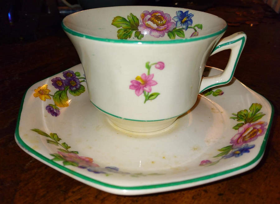 Mayfair Flat Cup & Saucer Set by John Maddock & Sons-1
