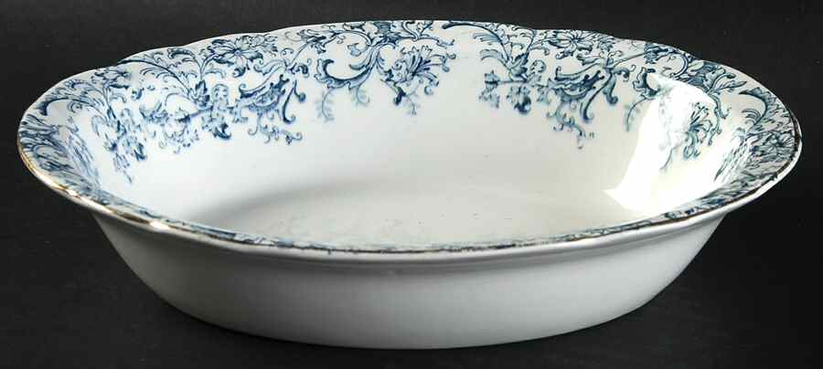 Meredith Blue Green 8" Oval Vegetable Bowl by John Maddock & Sons-1