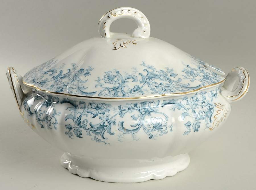 Meredith Blue Green Tureen &  Lid by John Maddock & Sons-1
