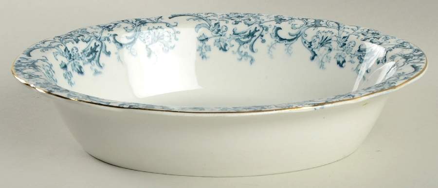 Meredith Blue Green 9" Oval Vegetable Bowl by John Maddock & Sons-1