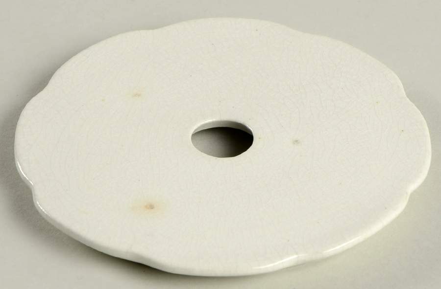 Meredith Blue Green Strainer for Round Butter by John Maddock & Sons-1