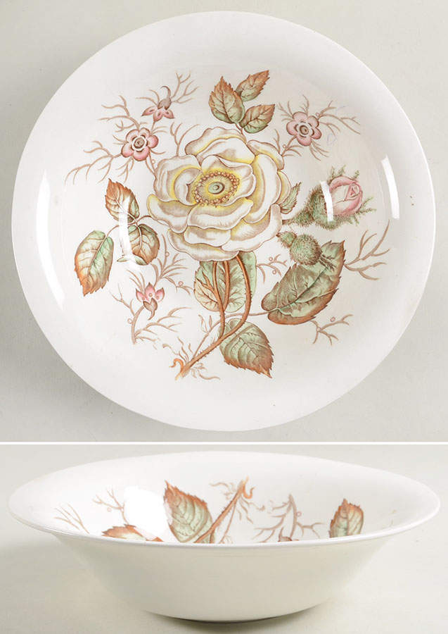 Old Rose 9" Round Vegetable Bowl by John Maddock & Sons-1