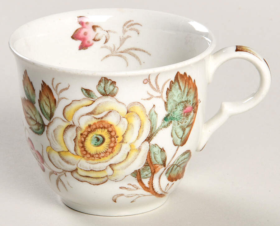 Old Rose Flat Cup by John Maddock & Sons-1
