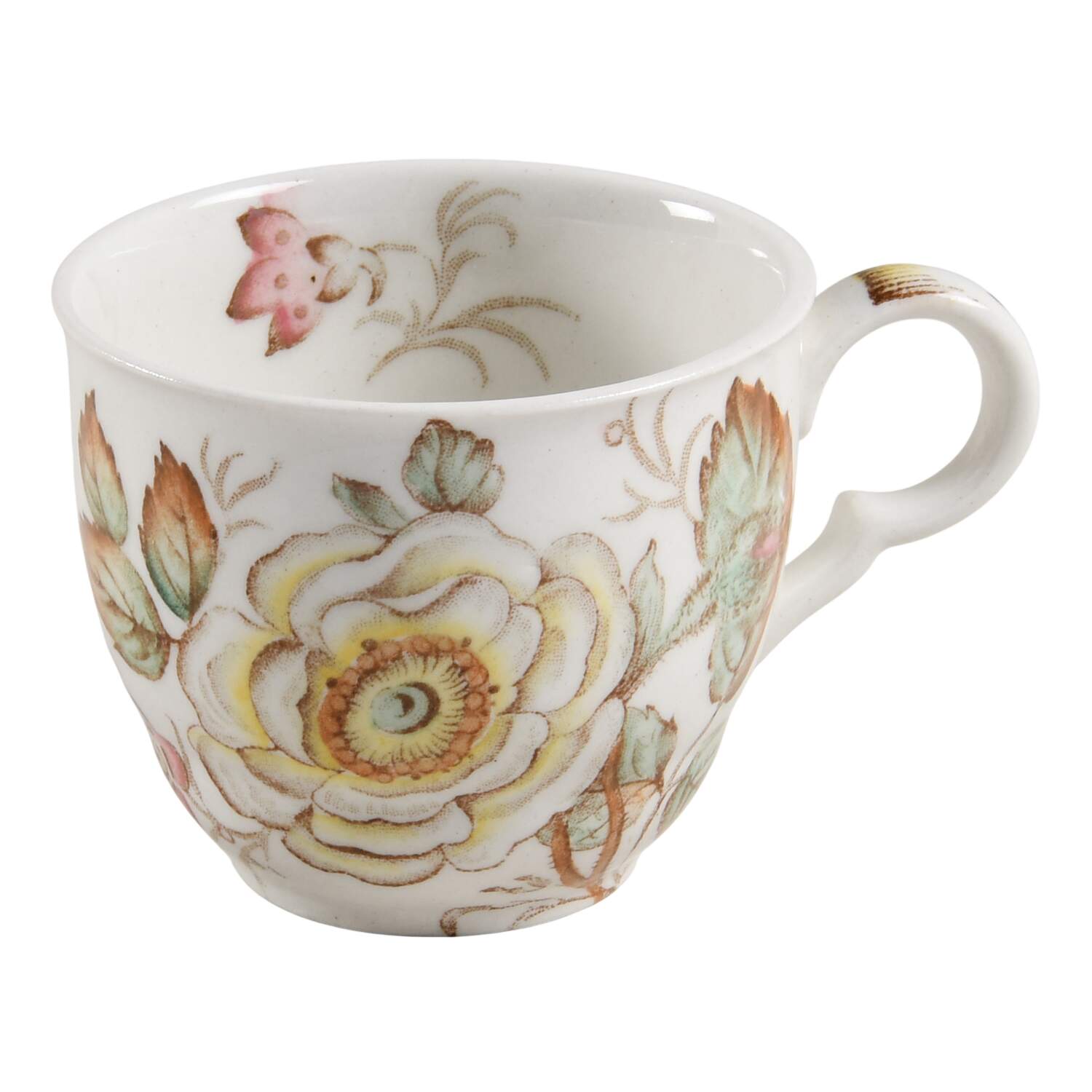Old Rose Flat Demitasse Cup by John Maddock & Sons-1