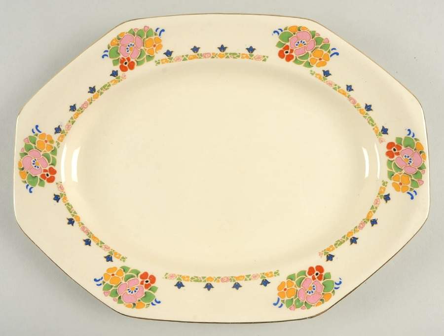 Pastel 12" Oval Serving Platter by John Maddock & Sons-1