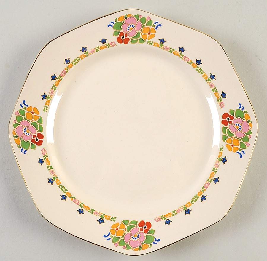 Pastel Luncheon Plate by John Maddock & Sons-1
